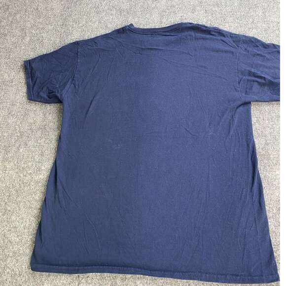 Ford Mustang T Shirt Mens Large Blue‎ Graphic Tee Logo Classic Cars Horse - Picture 4 of 8